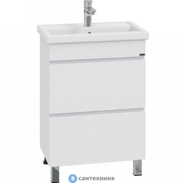 Тумба под раковину СанТа Марс 60 2 ящ. напольная (ум. ФОСТЕР 60) (700291)