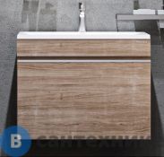 Тумба с раковиной Velvex Pulsus 70 подвесная дуб сонома (tpPUL.70-25)