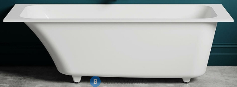 Ванна Salini ORLANDA KIT встраиваемая 1700х700х600 мм, сифон, щелевой слив-перелив, S-Sense, глянцевый, белый, фурнитура: белая (102111G)