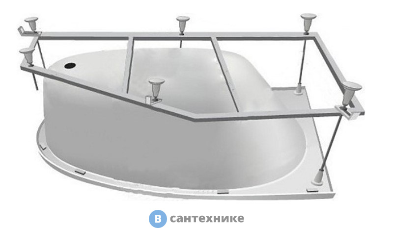 Монтажный комплект AZARIO PAOLINA к ванне 170х97, универсальный (AV.0073170K)