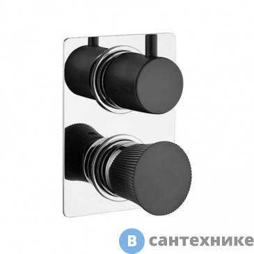 картинка Смеситель Paini 18CR691PZ Domus для ванны встраиваемый, матовый чёрный PVD