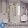 картинка Душевое ограждение Grossman Cosmo 300.K33.02.9090.32.00 (90*90*195) квадрат, раздвижн, золото сатин, стекло прозрачн, без поддона