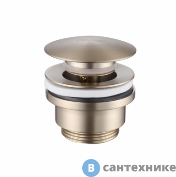 картинка Донный клапан ABBER AF0011G без перелива, клик-клак, золото матовое