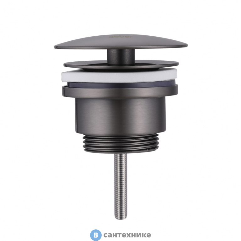 Донный клапан ABBER AF0012NG без перелива, фиксированный, никель