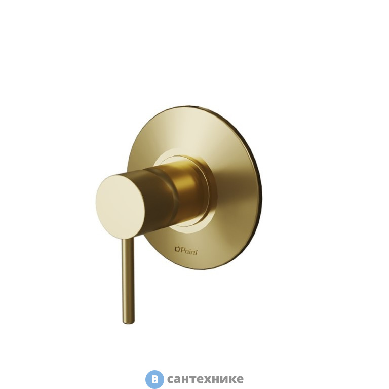 Смеситель Paini Cox 78PJ690 для душа встраиваемый, матовое золото PVD