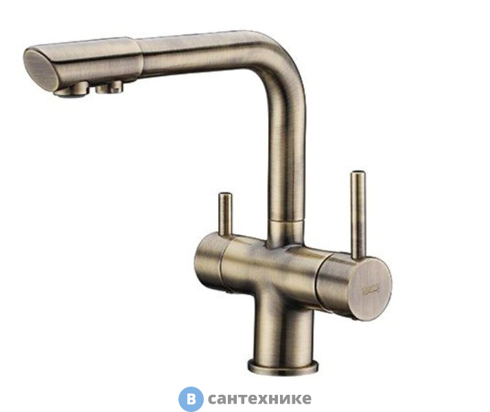 Смеситель WasserKRAFT A8037 для кухни под фильтр латунь, покрытие «светлая бронза»