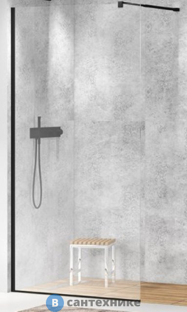 Душевая перегородка Cezares LIBERTA-L-1-120-C-NERO 1200х1950