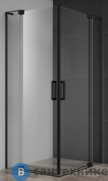 картинка Душевой уголок Cezares SLIDER-AH-2-90/100-100/110-C-NERO без поддона