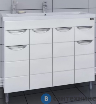 картинка Тумба под раковину СанТа Родос 100 ум. Фостер 100 (206016)