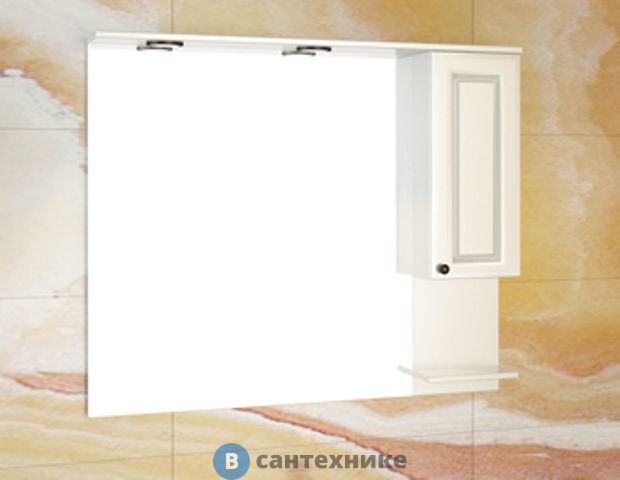 Зеркало-шкаф Comforty Севилья-100 слоновая кость