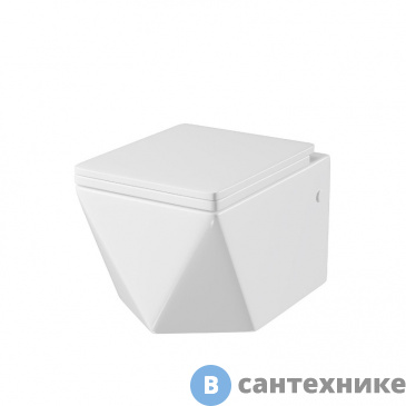 картинка Унитаз подвесной Grossman GR-4481 Cristal (520*360*350) с толстой крышкой, безободковый