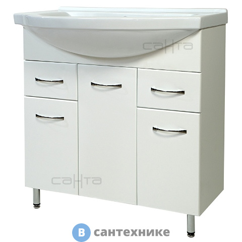 Тумба под раковину СанТа Эльбрус-80 ум. Классик 80 (201115)