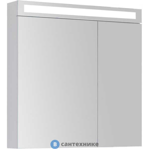 Зеркальный шкаф Dreja MAX 80 с LED-освещением, белый глянец (77.9009W)