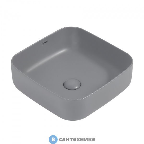 Раковина ABBER Rechteck AC2211MG серая матовая накладная