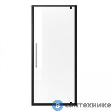 картинка Дверь в нишу Niagara NG-85-12AB (120*195) черный матовый, стекло прозрачное