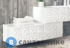 Шкафчик Cezares LECCE LC/BS1051T.601 подвесной с одним выдвижным ящиком, с доводчиками (Push/Pull), Bianco Laccato Opaco 105,5x51,5x30