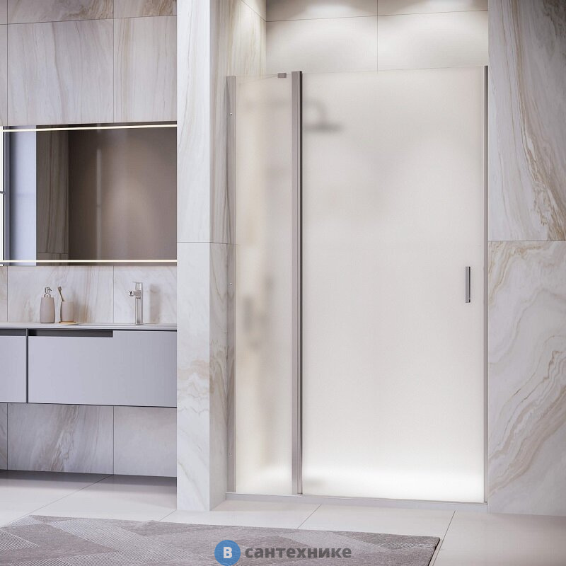 Душевая дверь RGW LE-004  120*195 хром/ матовое (351200412-21)