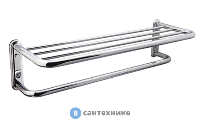 Полка для полотенец WasserKRAFT K-888 металл, хромоникелевое покрытие