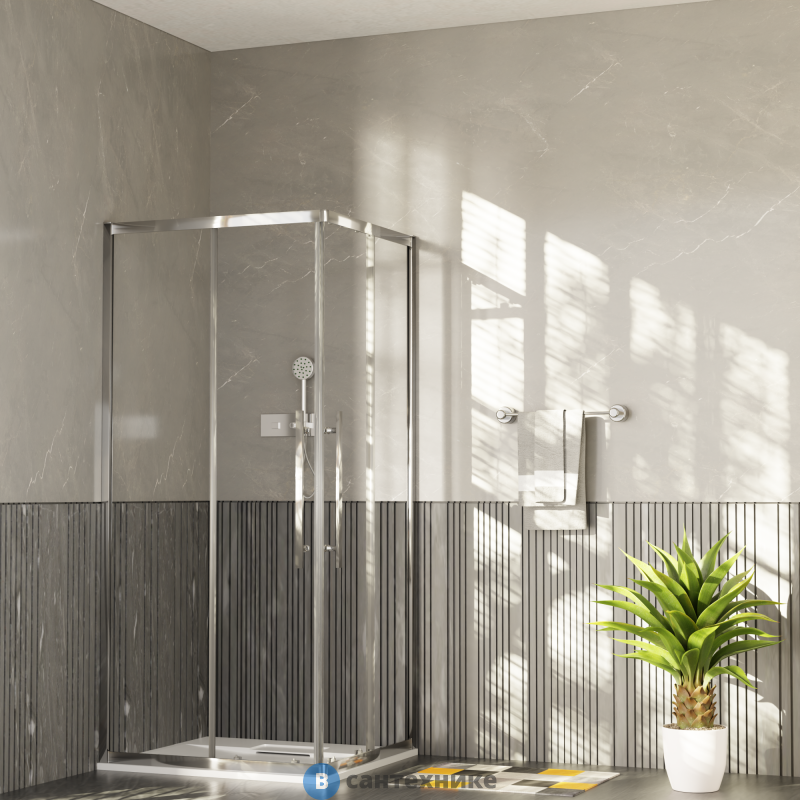 Душевое ограждение ESBANO ESF-80D1+110D2-C хром