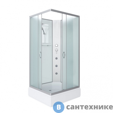 картинка Душевая кабина Niagara NG-33984-14QBKG (900х800х2000) средний поддон (26 см) стекло матовое