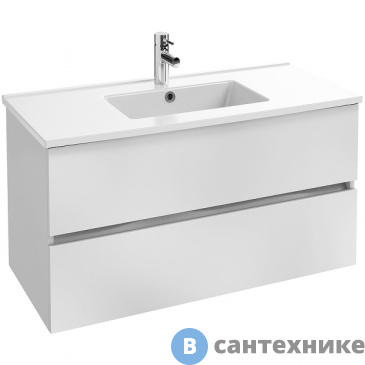 картинка Тумба под раковину Jacob Delafon EB2383-J5 Tolbiac 100 см, 2 ящика, белый лак