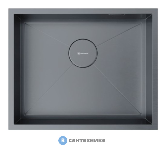 Кухонная мойка OMOIKIRI Kasen 54-16-GM нерж.сталь/вороненая сталь (4997061)