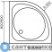 картинка Душевой поддон RGW SMC/R W белый полукруглый 90* 90*140 (57350499-01)