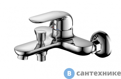 картинка Смеситель D&K Venice.Gondola DA1023201 для ванны с душем, короткий излив хром