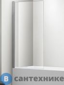 Шторка на ванну Aquatek Дельта AQNAP6211-80 поворотная 800X1500, профиль хром, стекло прозрачное