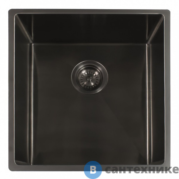 картинка Кухонная мойка Reginox Miami 40x40 Gun Metal 3,5" PVD (R30691)