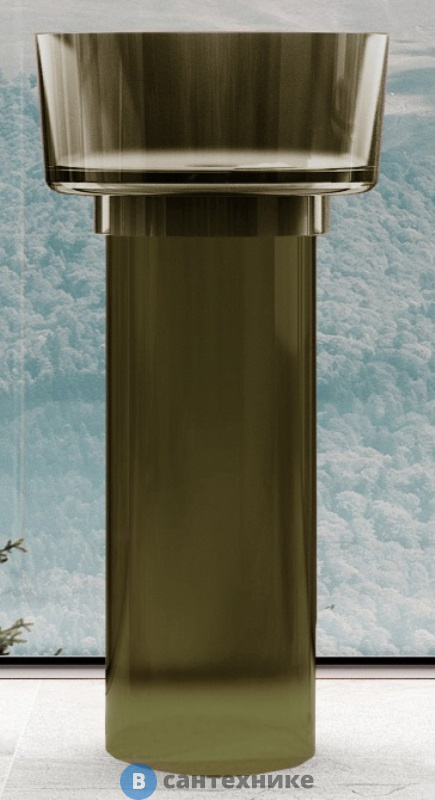 Раковина ABBER Kristall AT2702Vesuvian-H оливковая