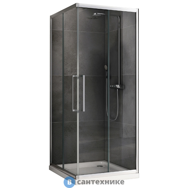 Душевой уголок ABBER Schwarzer Diamant AG02080H 80*80*195, без поддона