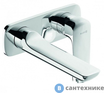 картинка Однорычажный смеситель Kludi AMEO 412440575 для раковины, настенный монтаж на 2 отверстия, вынос 180 мм