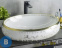 картинка Раковина накладная GID-ceramic Nc472 белый / золото (600х410х150)