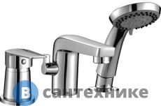 Смеситель Rossinka Silvermix S35-39 на борт ванны, на 3 отверстия, хром