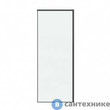 картинка Боковая стенка Grossman Galaxy 200.K33.01.80.42.00 (80*195) графит сатин, стекло прозрачное