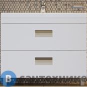 Тумба с раковиной Velvex Orlando 100 напольная (белый матовый) (tnORL.100-211)