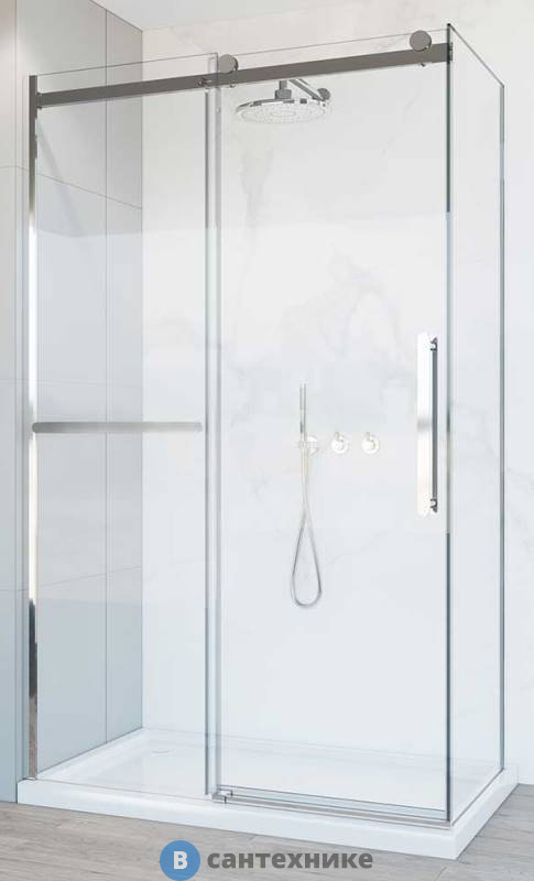 Душевой уголок Vincea Como Soft VSR-1CS8012CL, 1200*800, хром, стекло прозрачное, без поддона