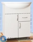Тумба под раковину MDW УЮТ- 55-7 2 двери, 1 ящик белая (под ум. Уют-55) /0913/