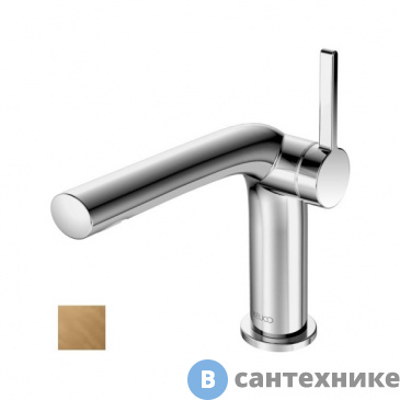 картинка Смеситель Keuco EDITION 400 для умывальника, с гарнитурой, бронза шлифованная (51504030002)