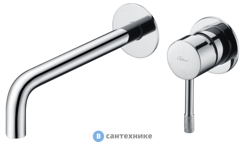 Смеситель Boheme 465-CR для умывальника из стены, Uno. хром