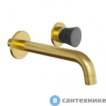 картинка Смеситель Paini 18PJ208PZ Domus для раковины Paini встраиваемый, матовое золото PVD