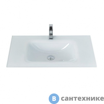 картинка Раковина BelBagno BB810/465-LV-VTR-BL, белая глянцевая, 810x465x145