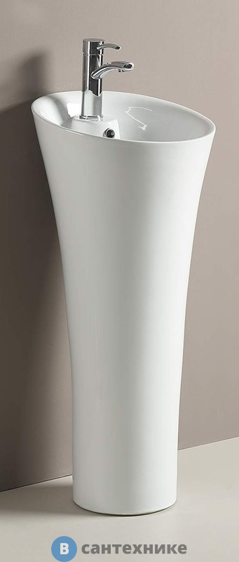 Раковина WELTWASSER LEERBACH 4141 GL-WT напольная, 410х410х920 мм