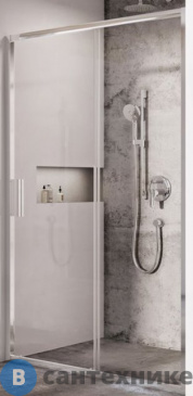 картинка Душевой уголок Ravak BLIX SLIM BLSDP2-110 блестящий+Transparent (X0PMD0C00Z1) без поддона