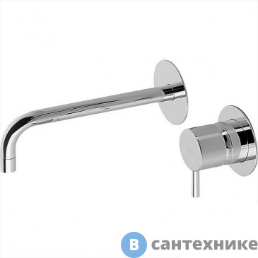 картинка Смеситель CISAL Less New LN00551721 для раковины на 2 отверстия из стены, внешняя часть, хром