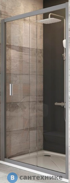 Душевая дверь Ravak Blix BLDP2-110 сатин + Транспарент (0PVD0U00Z1)