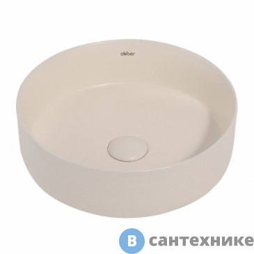 картинка Раковина ABBER Bequem AC2108MBE светло-бежевая матовая накладная