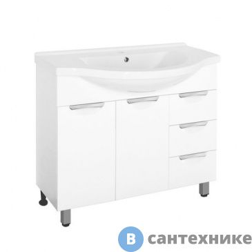 картинка Тумба под умывальник Style line Жасмин 100 (3 ящ.) (4650134471427)