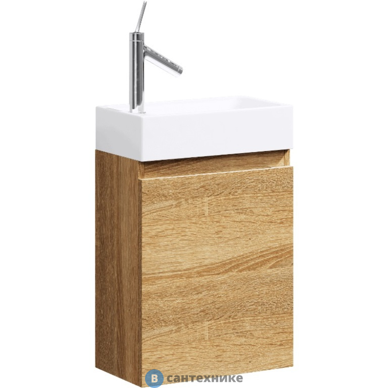 Тумба под раковину Aqwella LEON-MP 40 Ln-MP.01.04/DS (подвесная, дуб сонома)